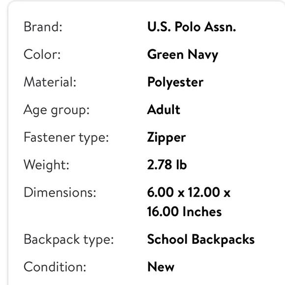 US Polo Assn Backpack, Waterproof Lunch Bag and Pencil Case for Kids, Navy Blue - Picture 8 of 12